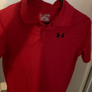 Kids Red collared shirt under armour  yxl